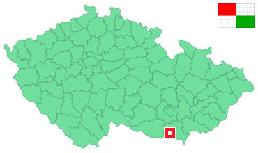 Mapa Březí