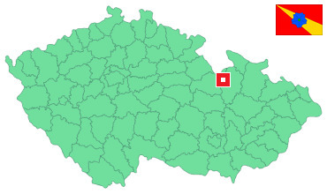 Mapa Červená Voda