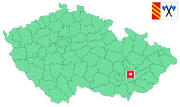 Mapa Křižanovice u Vyškova