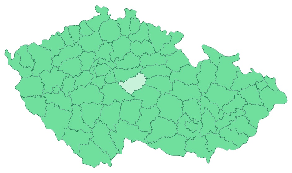 Mapa - Středočeský kraj