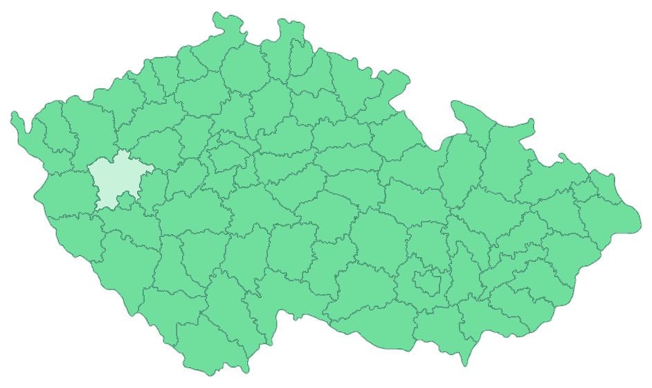 Mapa - Plzeňský kraj