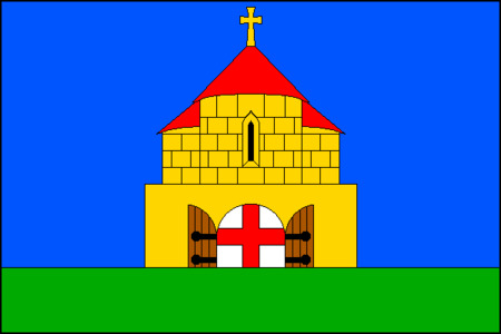 Vlajka obce Hradešín