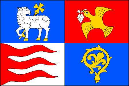 Vlajka obce Koválovice-Osíčany